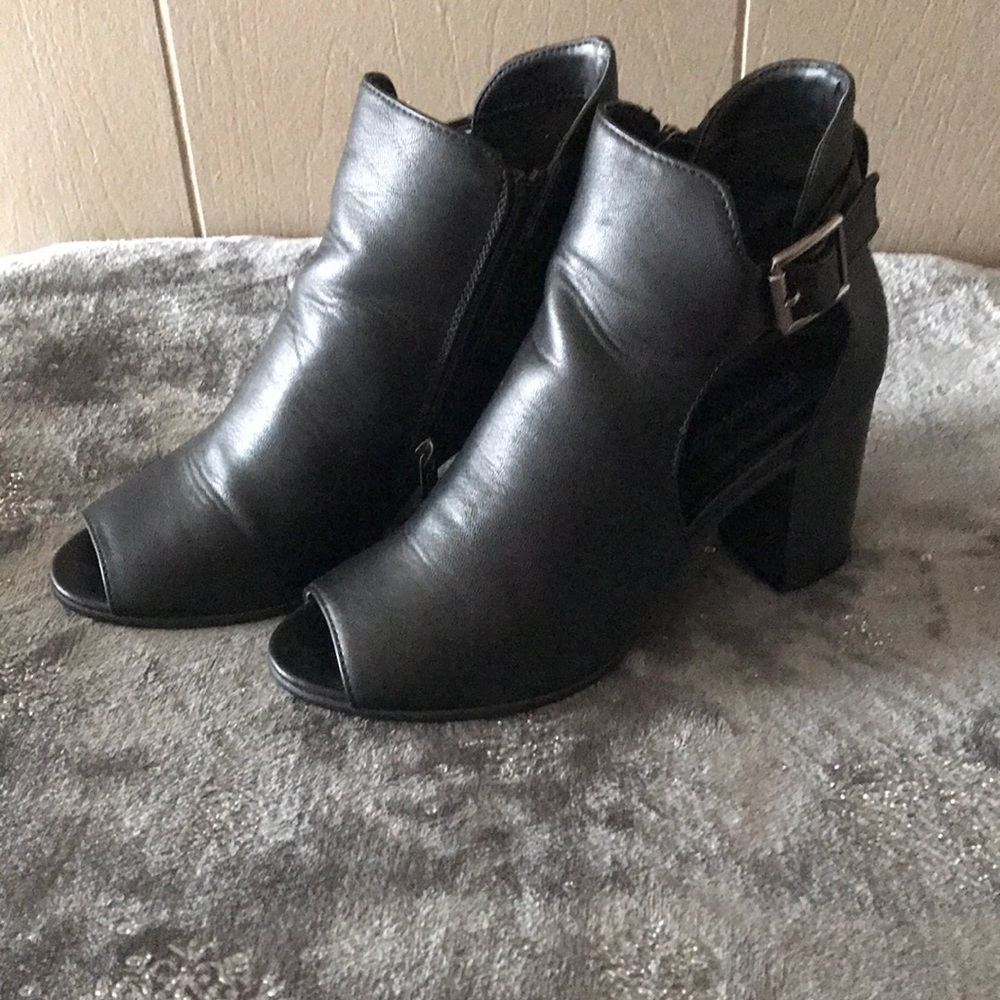 Open toe booties